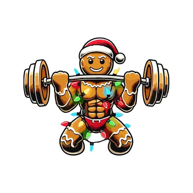 Lebkuchenmann Bodybuilder Weihnachtlich