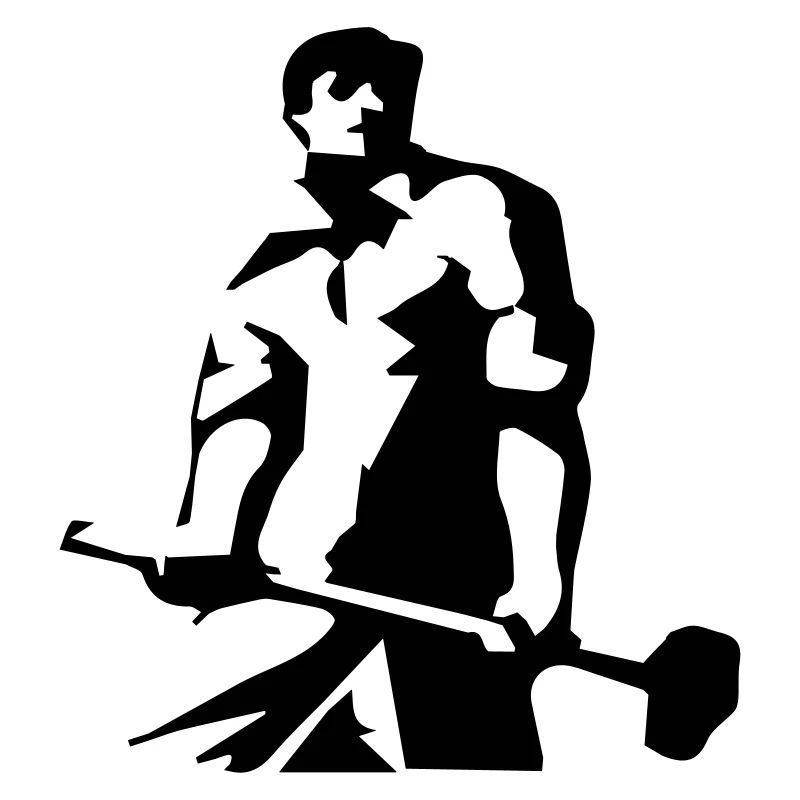 Arbeiter - Schwarzsilhouette Kunstmotiv