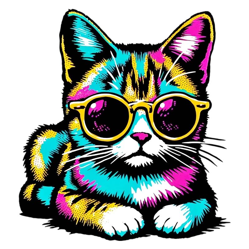 Katze mit Sonnenbrille