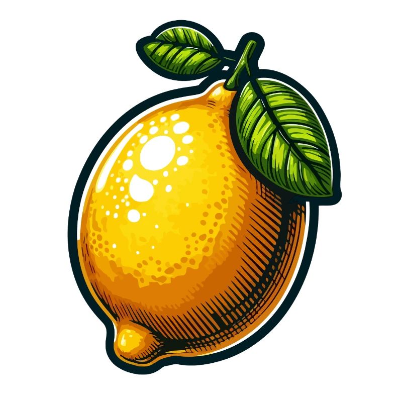 Lemon Pop Cartoon Glücklich