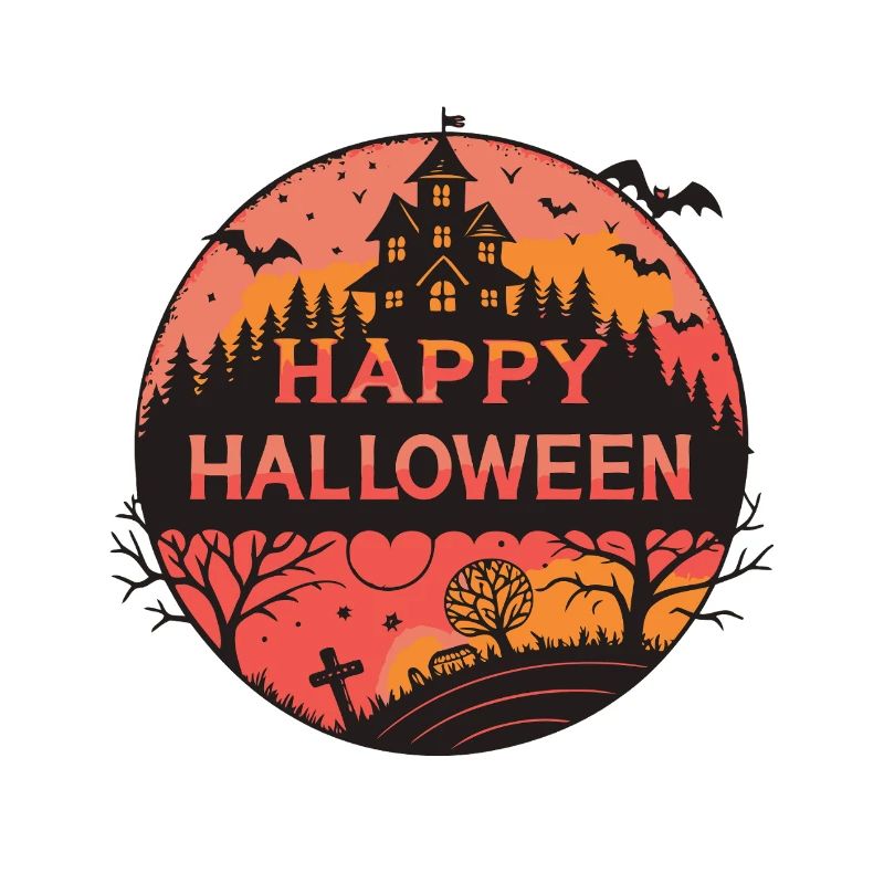 Halloween Schloss Silhouette