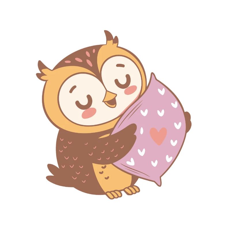 Eule süße Umarmung Herz