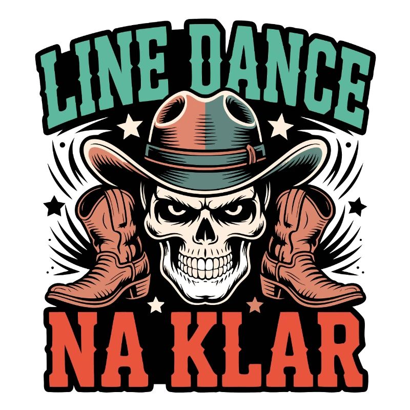 Line Dance Schädel Cowboy