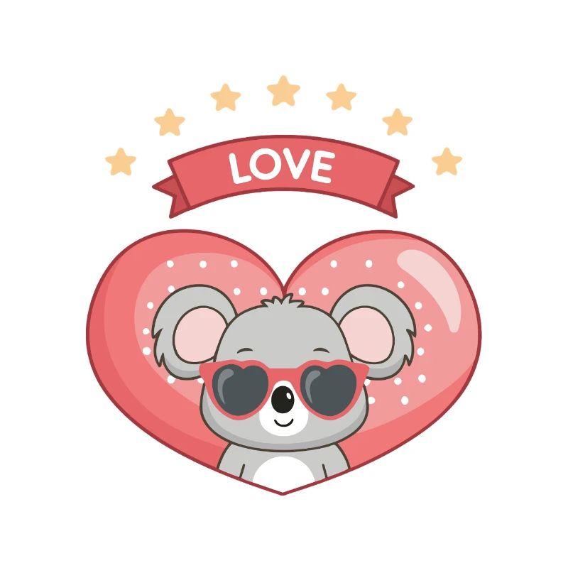 Koalaherz-Liebesbrille