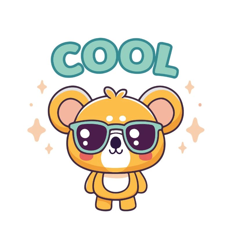 Coole Teddybär-Retro-Brille