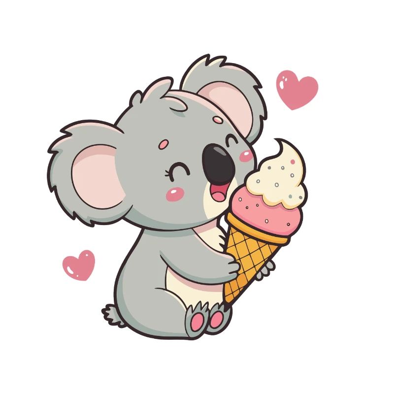 Gourmet-Koala- und Pastell-Eis