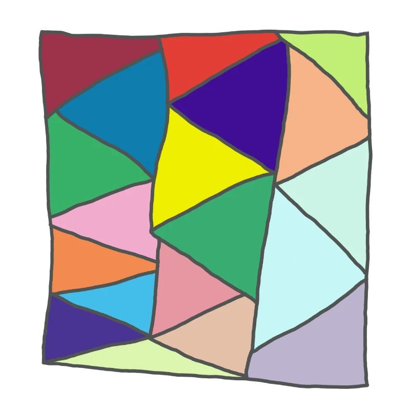 Geometrischer Glasmosaik-Burst