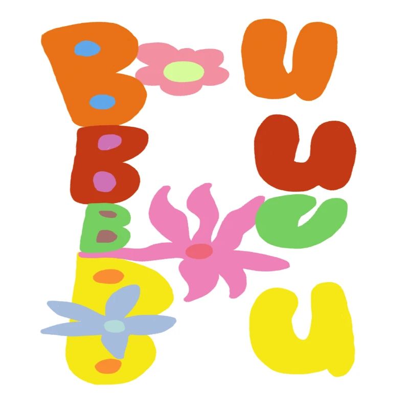 Bubble Bloom Groovy Buchstaben