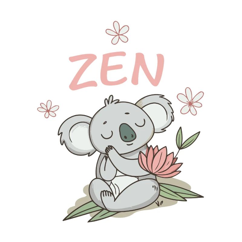 Koala-Zen: Pastell-Lotus-Meditation