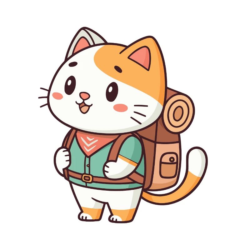 Rucksackabenteuer-Katze