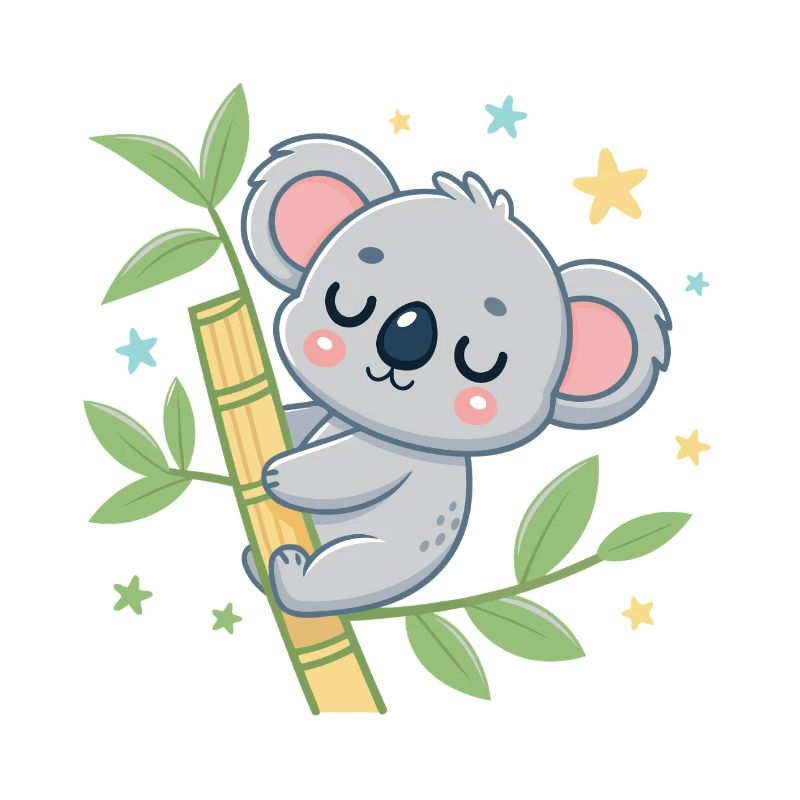 Koala auf Bambus-Träumerei