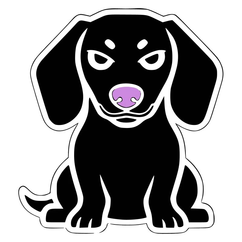 Dackel Hund Welpe Cartoon