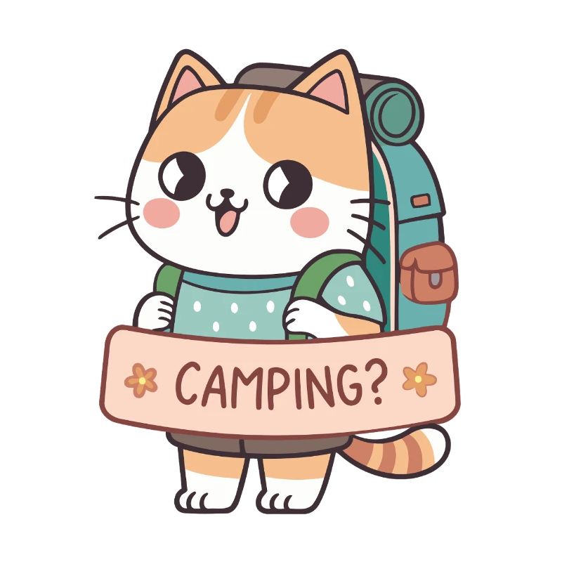Kawaii Camper Cat