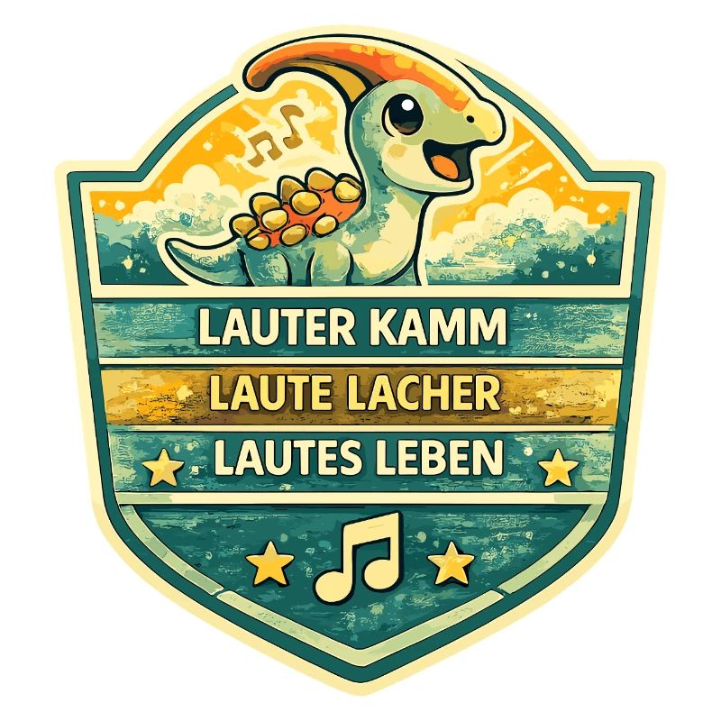 Dino Badge Lautes Leben