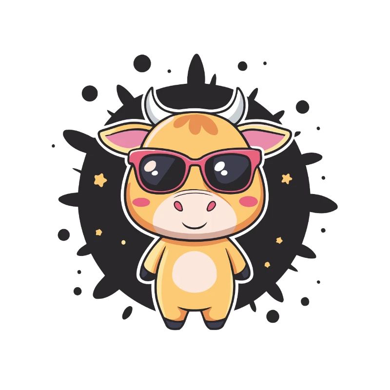 Kawaii-Kuh-Sonnenbrille