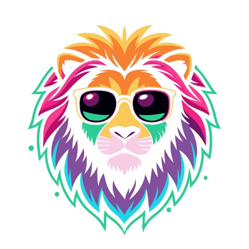 Regenbogenlöwen-Sonnenbrille