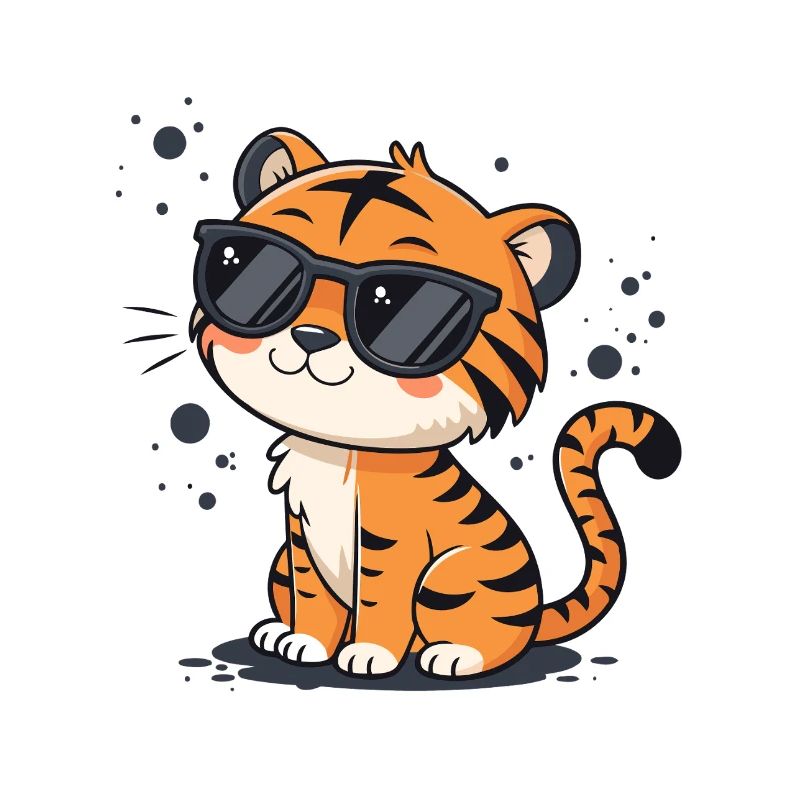 Tiger Chic Cartoon-Sonnenbrillen