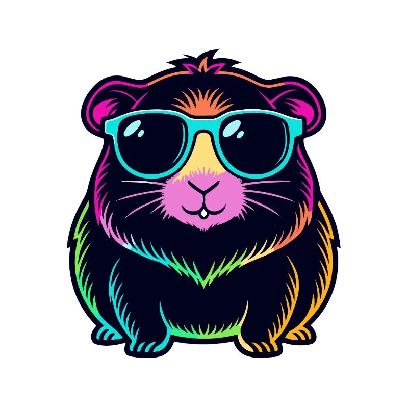 Neon-Regenbogen-Hamsterbrille