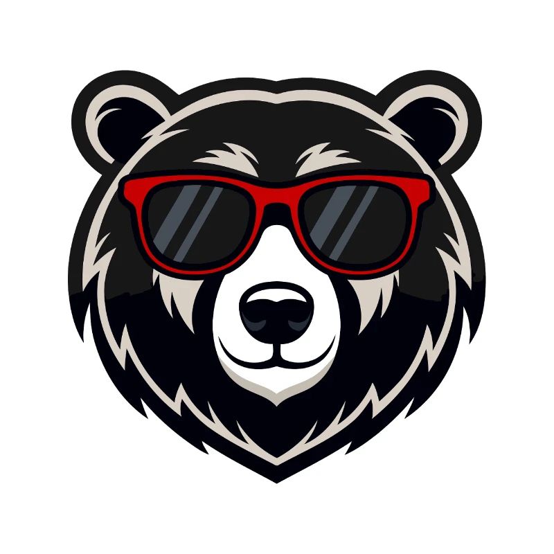 Coole Teddybär-rote Brille