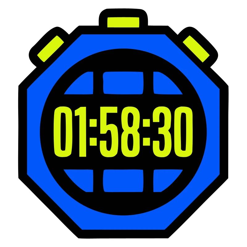 Stoppuhr Bestzeit Halbmarathon