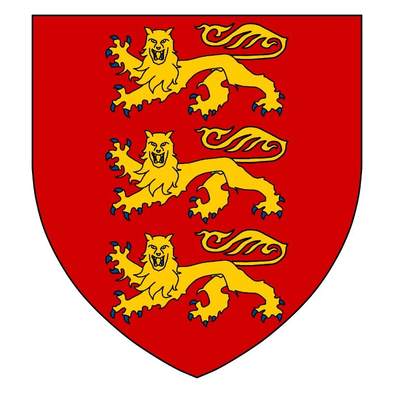 Mittelalterliches heraldisches Wappen Englands