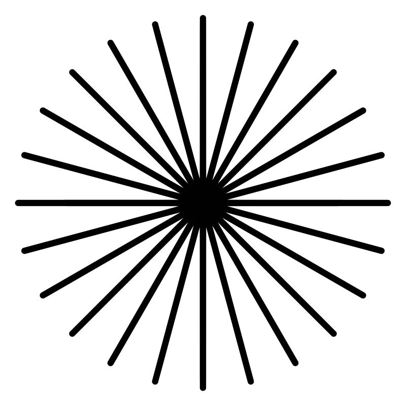 Linien Kreis Sonnenstrahlen