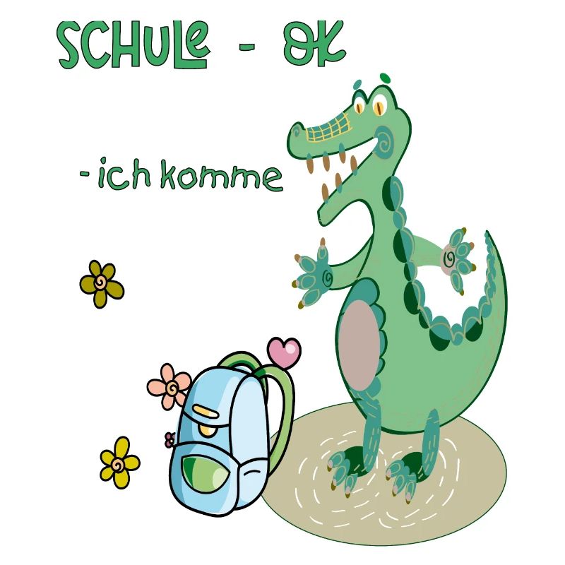 Schule Einschulung Krokodil