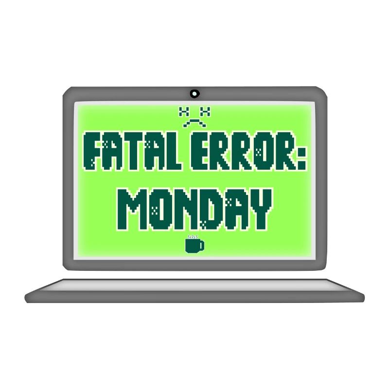 Fatal Error I Hate Mondays Geek Tech Sarkastisch