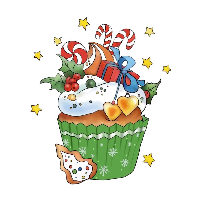 Bunter Weihnachtsmuffin