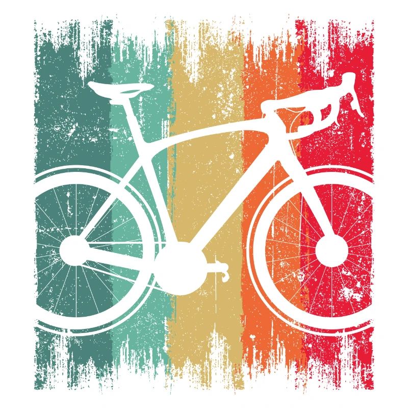 Regenbogen Graffiti Fahrrad Silhouette