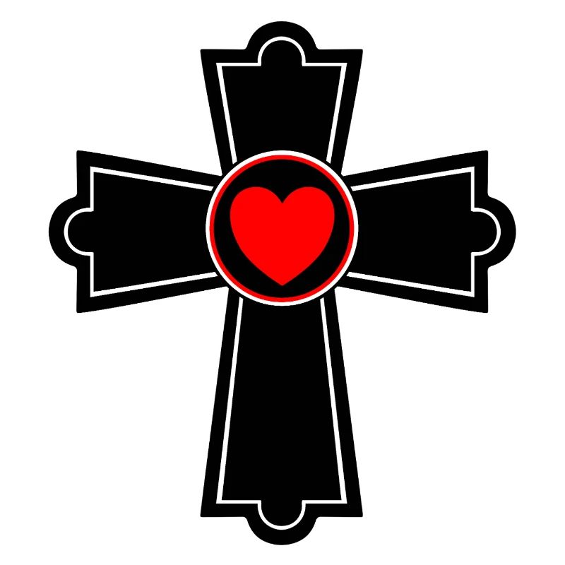 Kreuz mit Herz 