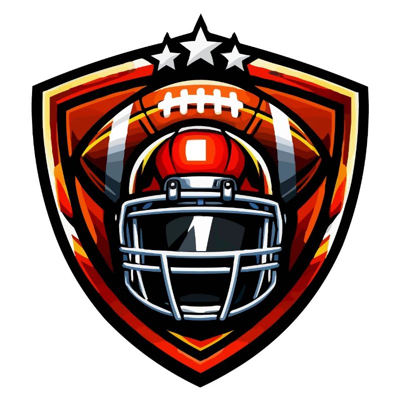 Football Helm Shield Emblem