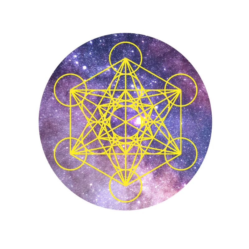 Metatron Cube on a space background