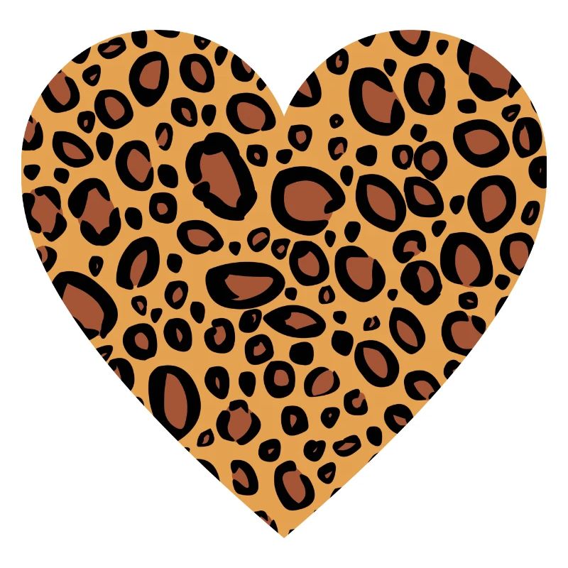 Leopard Print Heart Leopard Skin Pattern For Women