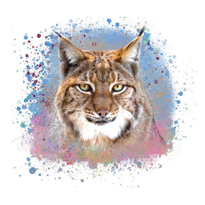 wildkatze,luchs,rosa,graffiti,malerei,katze