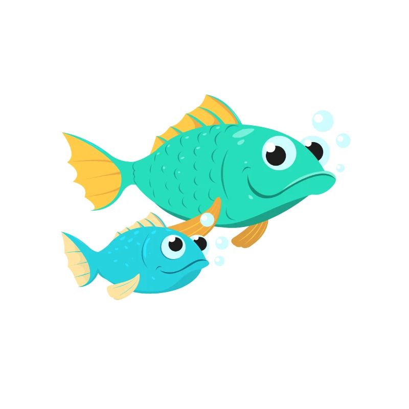 Fisch mit Babyfisch