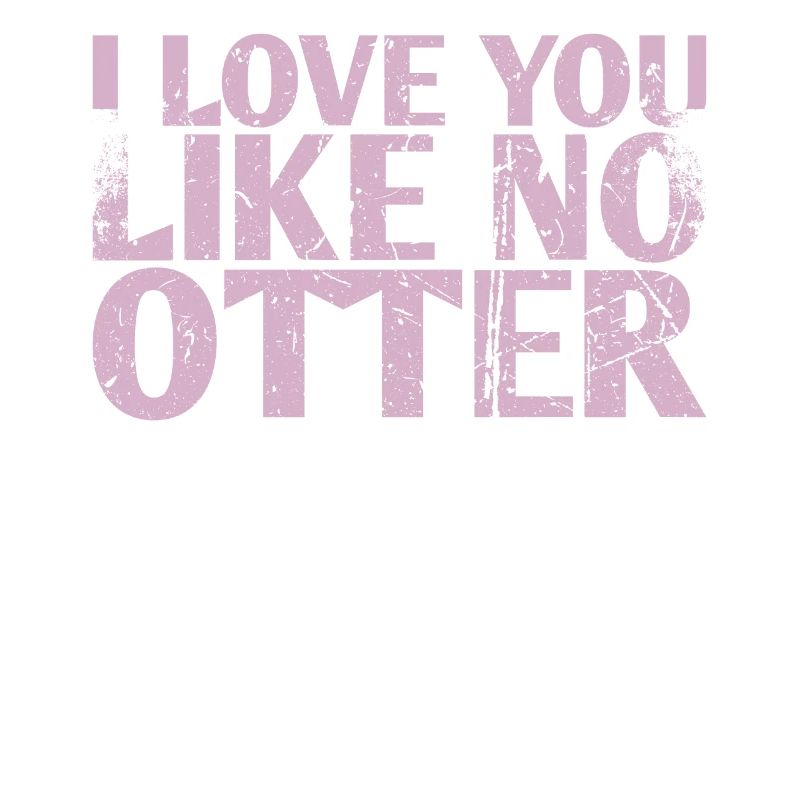 Je t’aime comme pas de conception de mariage de loutre pour le