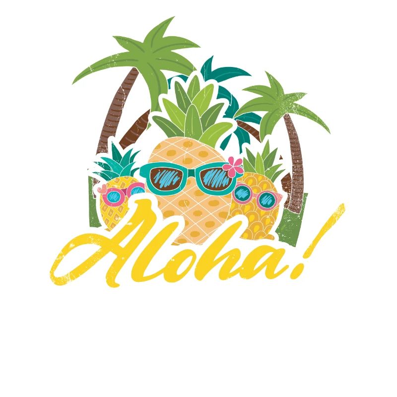 Conception d’ananas et de pins Aloha pour la plage