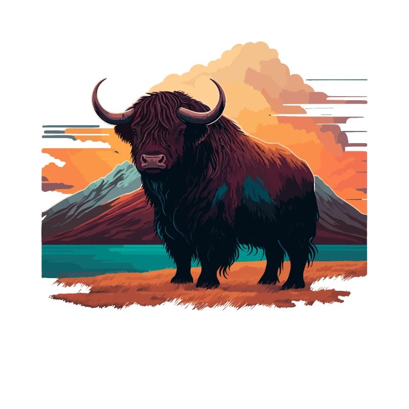 Himalaya Yak Ilustration