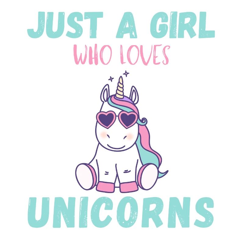 Nur Ein Mädchen, Das Einhörner Liebt.