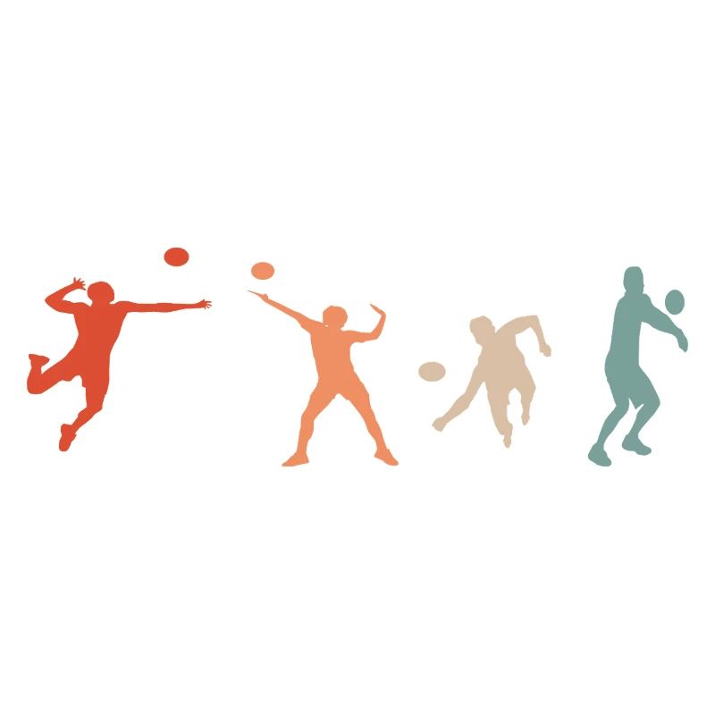 Volleyball Spieler Retro