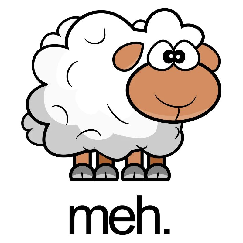 Schaf-Illustrationscomic mit Zitat