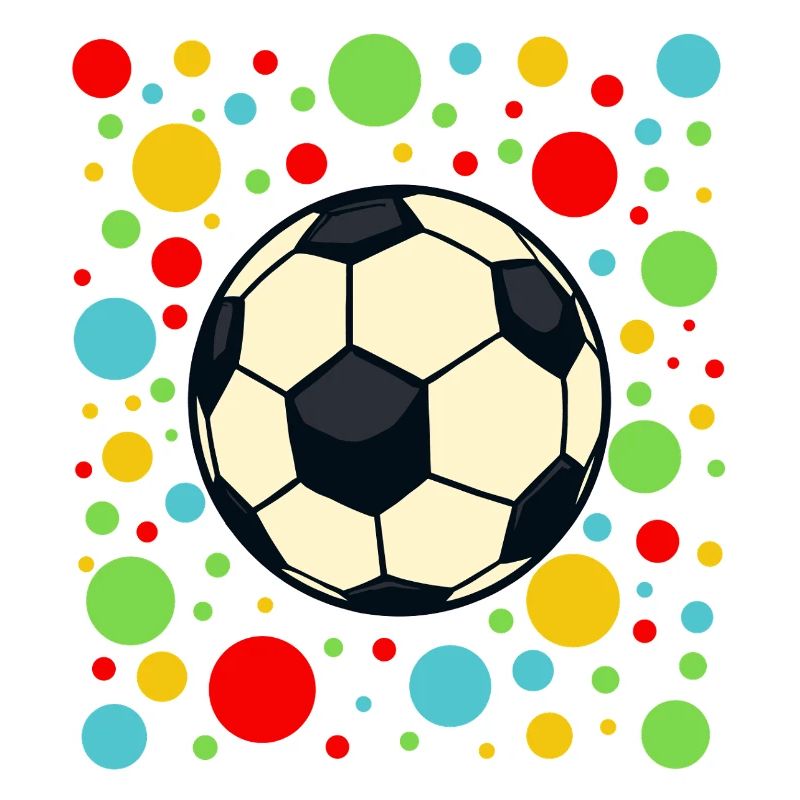 Fleckiger Lebendiger Konfetti Fußball