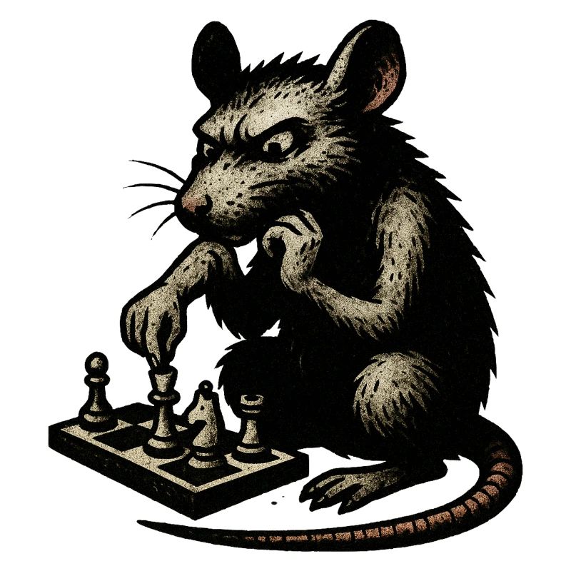 Ratte am Schachbrett