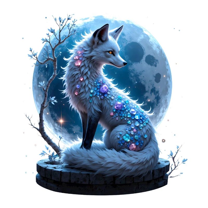 Blauer Fuchs der Lunar-Edelsteine