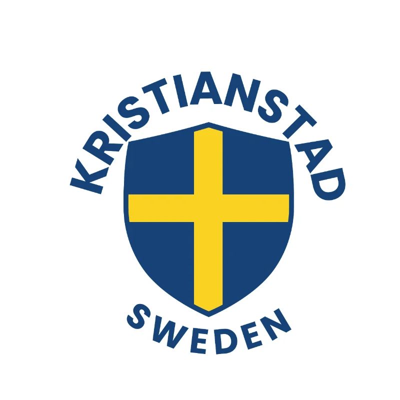 Kristianstad-Schild mit Goldenem Kreuz