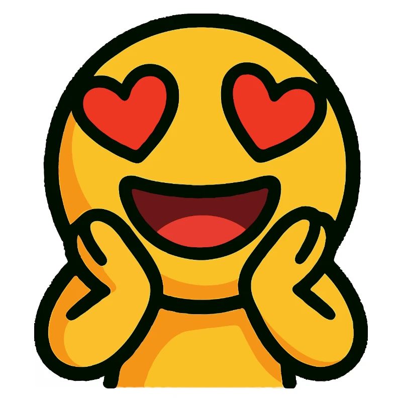 Emoticon Herz Augen leuchtend