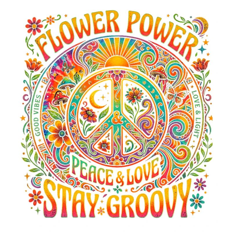 Peace Love Freedom Flower