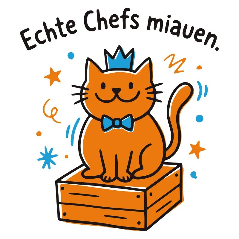 Katzenchef mit Krone