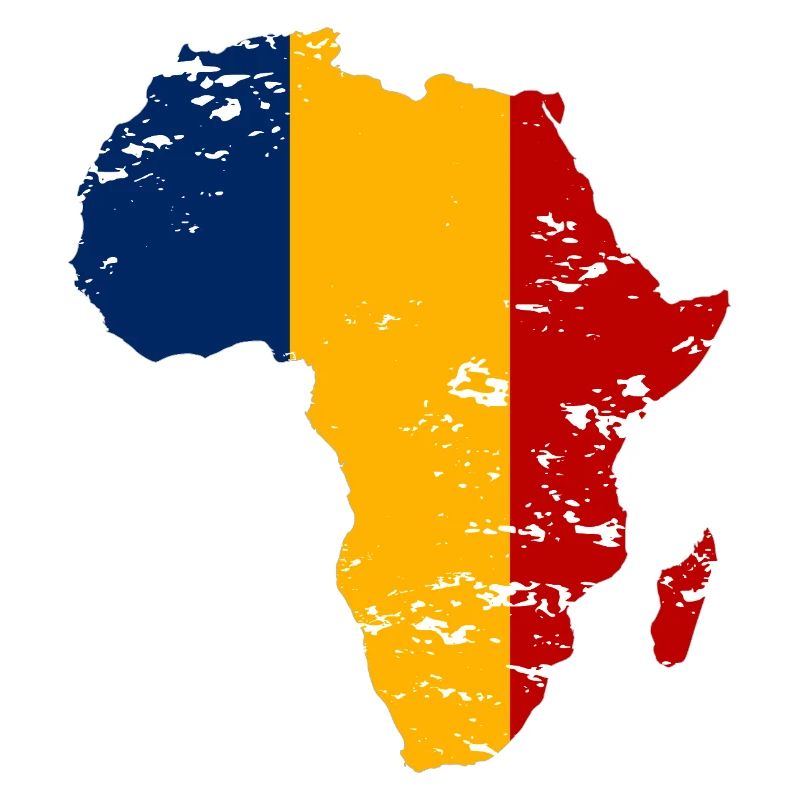 Tschad_Flagge_Afrika_used